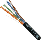 CAT5e Cable UTP CMP PLENUM-Rated Solid Copper 1000ft Pull Box Black
