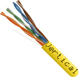 CAT5e Cable UTP CMP PLENUM-Rated Solid Copper 1000ft Pull Box Yellow