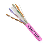 CAT6 UTP CMR Riser 1000 ft Pull Box Pink