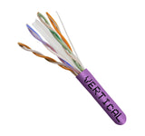 CAT6 UTP CMR Riser 1000 ft Pull Box Purple