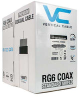 RG6 Standard shield Coaxial Cable 1000ft Pull Box Copper-Clad Steel CL2 rated