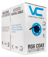 RG6 Standard shield Coaxial Cable 1000ft Pull Box Copper-Clad Steel CL2 rated