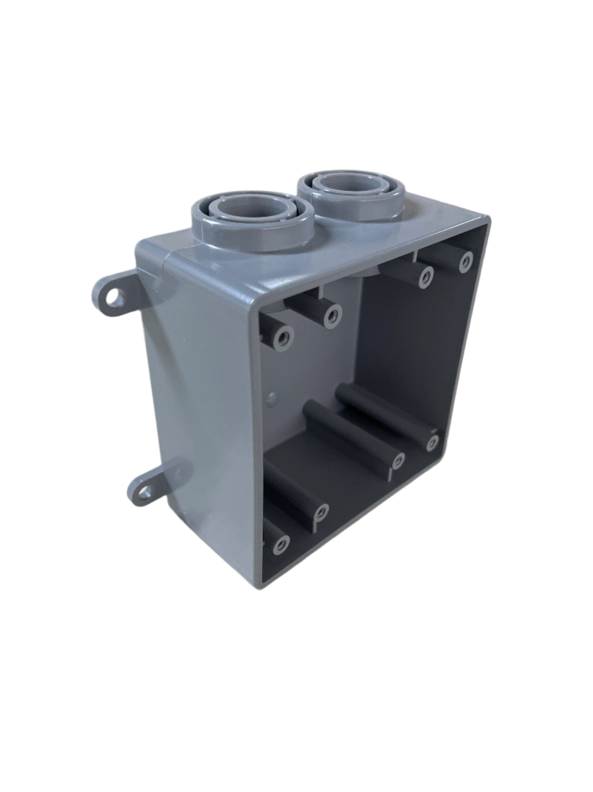 2-gang pvc junction box 2-hole 1/2"