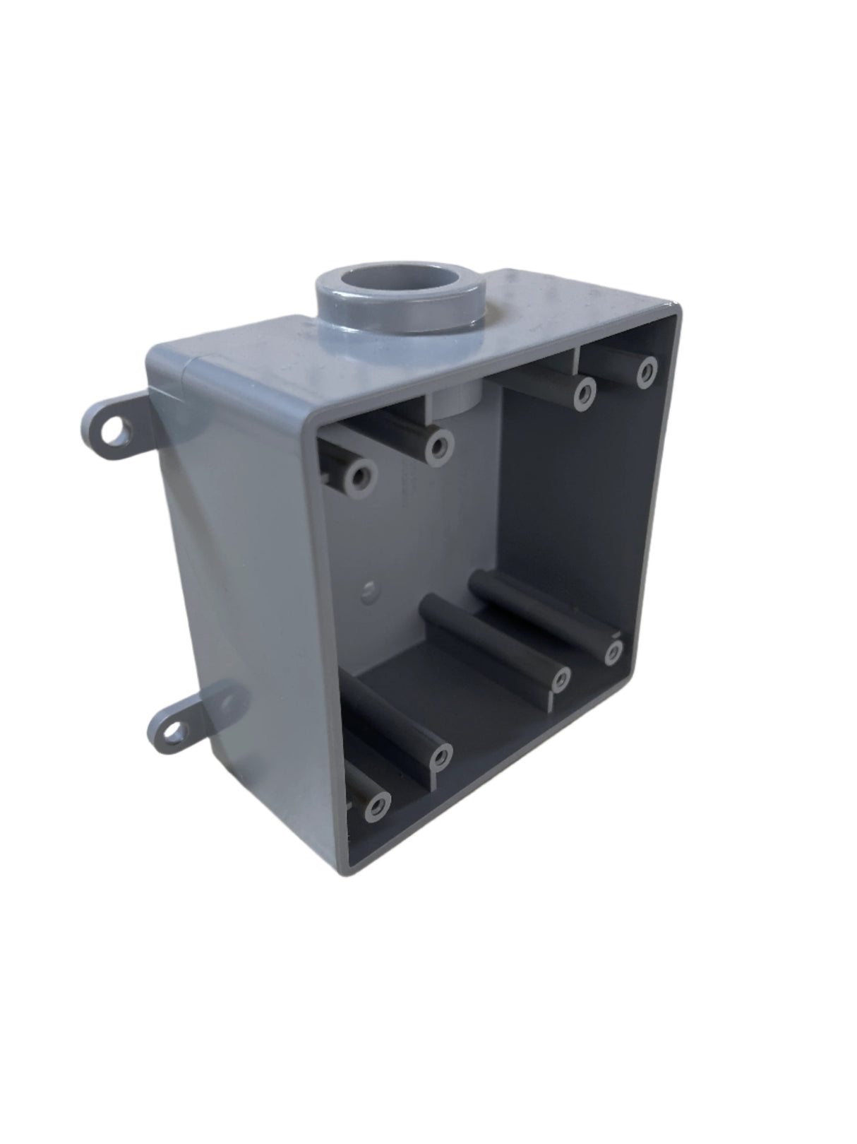 2-gang pvc junction box 1-hole 3/4"