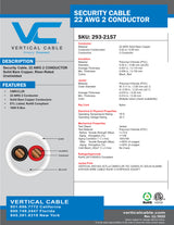 Security Cable 1000FT CMR Solid 22/2
