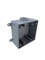 2-gang pvc junction box 1-hole 1/2"