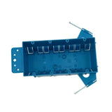 4-gang new construction plastic electrical outlet box in blue