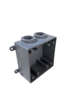 2-gang pvc junction box 2-hole 3/4"
