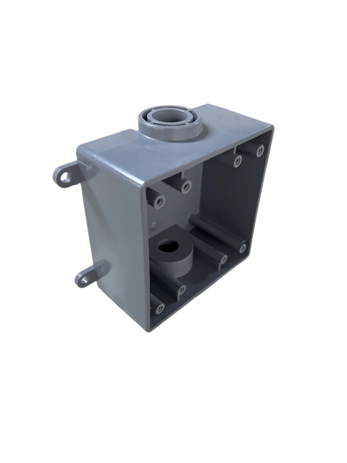 2-gang pvc junction box 2-hole 1/2"