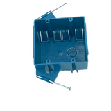 2-gang new construction plastic electrical outlet box in blue