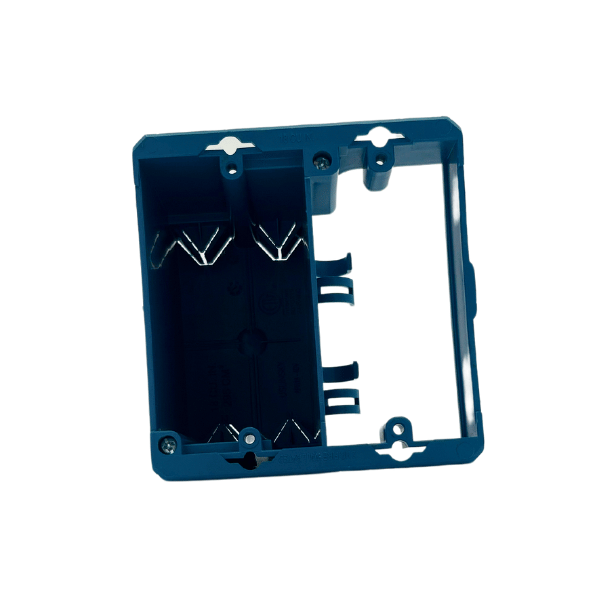 Dual Voltage Remodel Plastic Electrical Outlet Box in Blue
