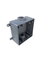 2-gang pvc junction box 2-hole 3/4"