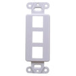3-Port decora wall plate insert in white