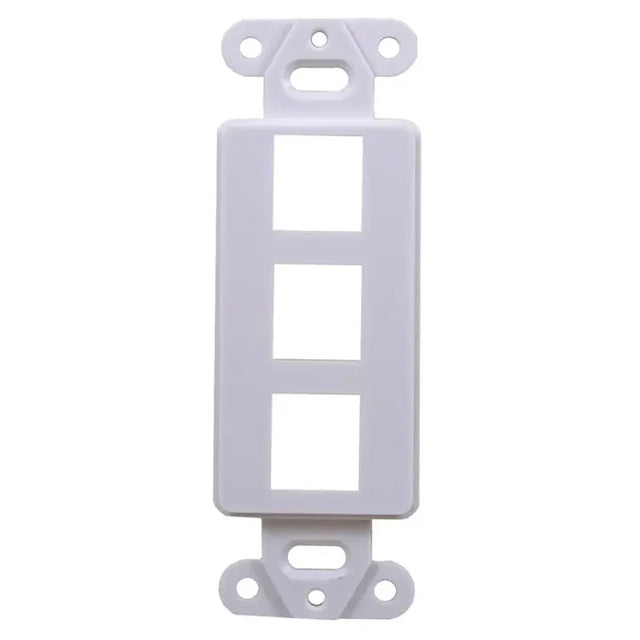 3-Port decora wall plate insert in white